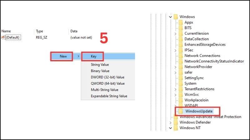 Bạn tạo thư mục WindowsUpdate