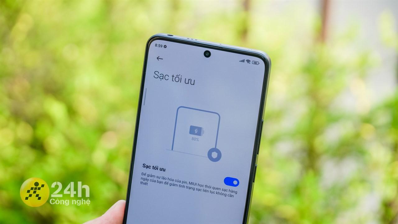 Đây là tính năng Sạc tối ưu trên Redmi Note 13 Pro 5G.