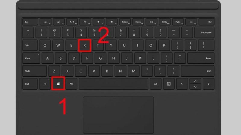 Nhấn tổ hợp Windows + R