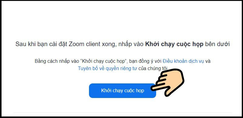 Alt: Nút Khởi chạy cuộc họp trên máy tính.