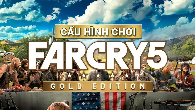 Alt text: Cảnh chiến đấu căng thẳng trong Far Cry 5 với đồ họa tuyệt đẹp.