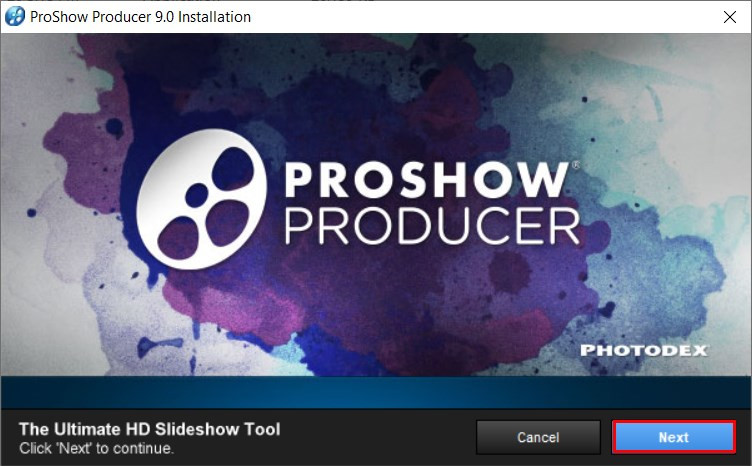 alt text: Cửa sổ cài đặt ProShow Producer 9