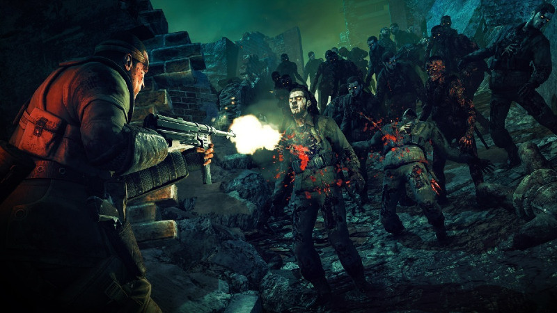 alt text: Đối mặt với đàn zombie hung hãn trong Zombie Army 4