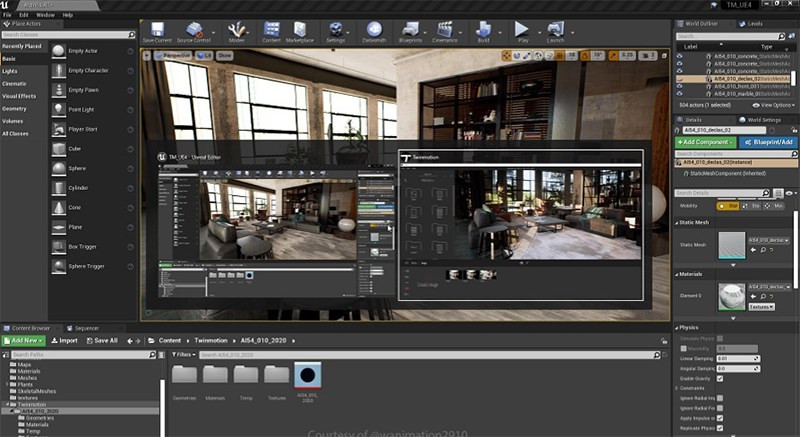 alt=Unreal Engine trong thiết kế nội thất