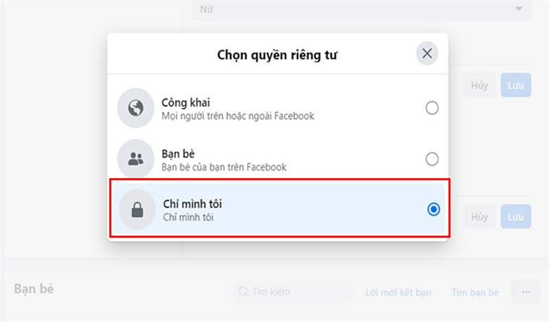 Ẩn ngày sinh trên Facebook