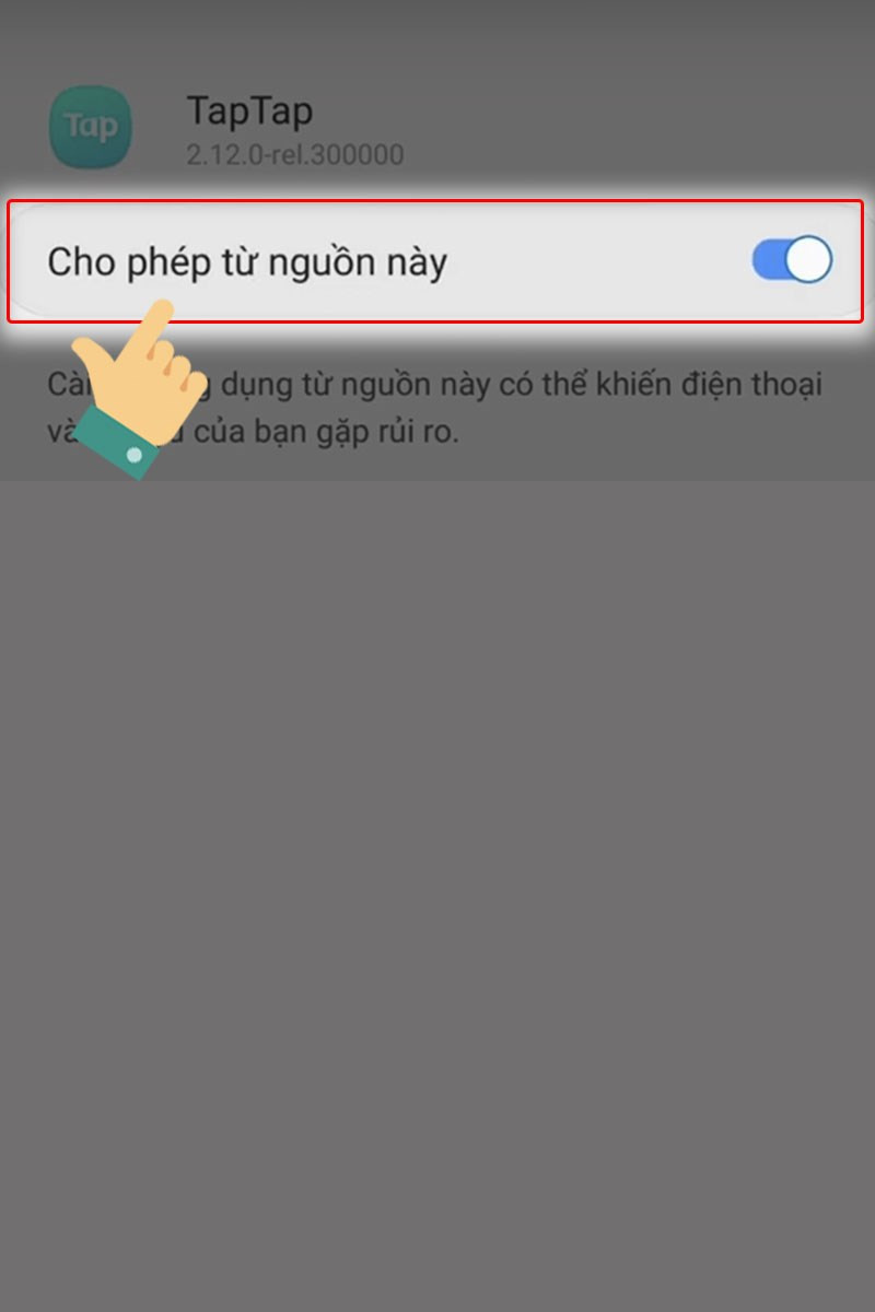 Bật cho phép từ nguồn này lên