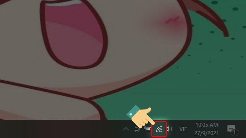 Biểu tượng Wifi trên thanh Taskbar