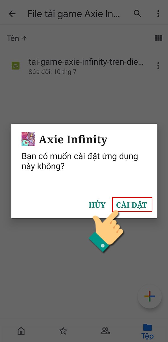 Cài đặt Axie Infinity trên Android