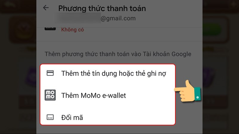 Chọn phương thức thanh toán