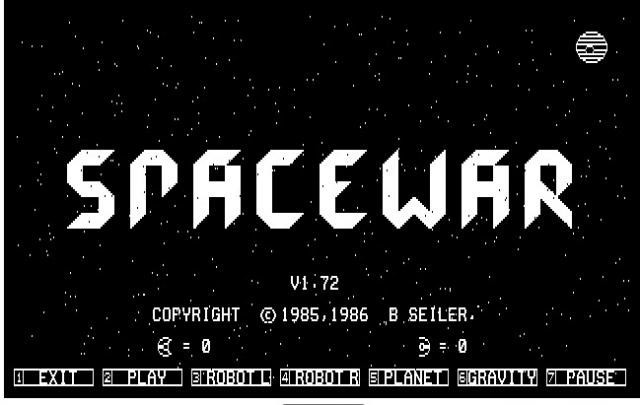 Game SpaceWar trên máy tính cổ