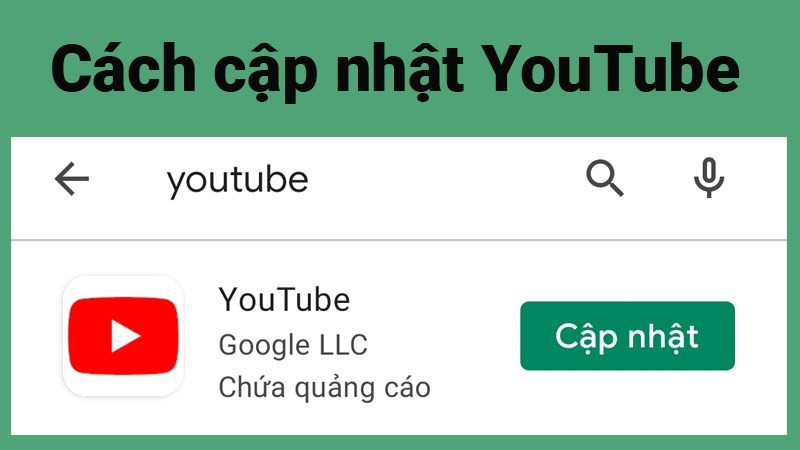 Hình ảnh minh họa cập nhật YouTube