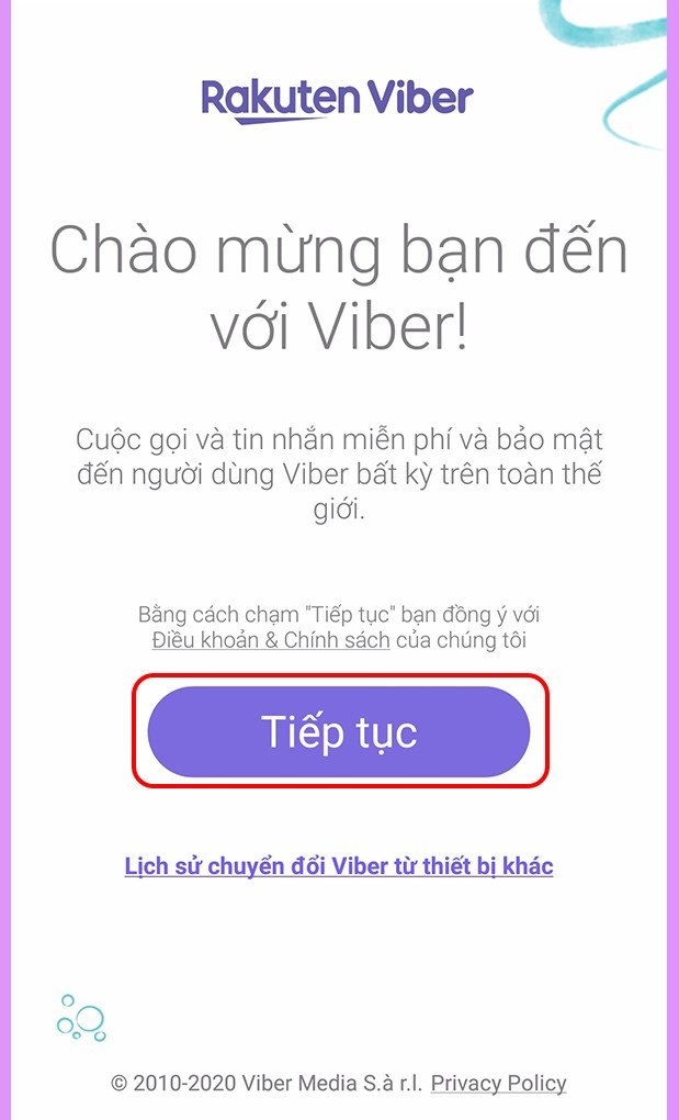 Mở ứng dụng Viber