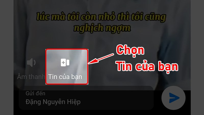 Nhấn vào Tin của bạn