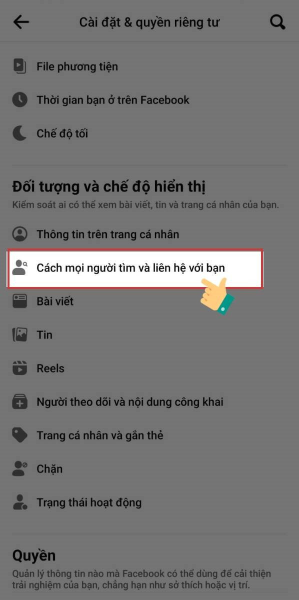 Nhấp chọn cách mọi người liên hệ