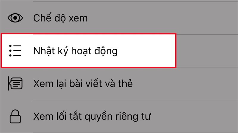 Nhật ký hoạt động