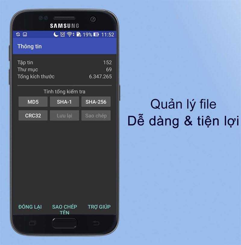 Quản l&yacute; file dễ d&agrave;ng v&agrave; tiện lời tr&ecirc;n ứng dụng RAR