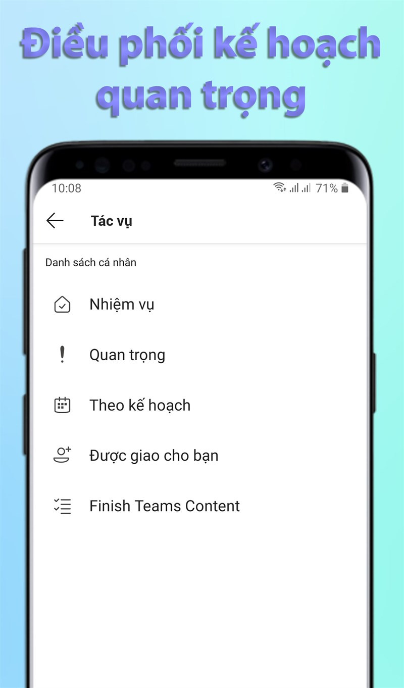 Quản lý công việc nhóm trên Microsoft Teams