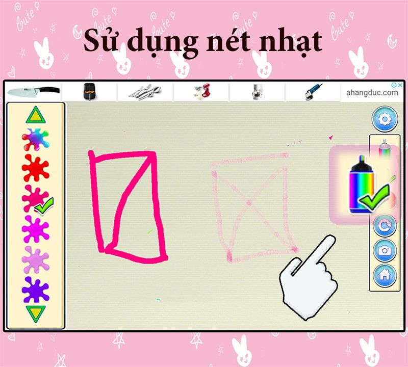 Sử dụng nét nhạt