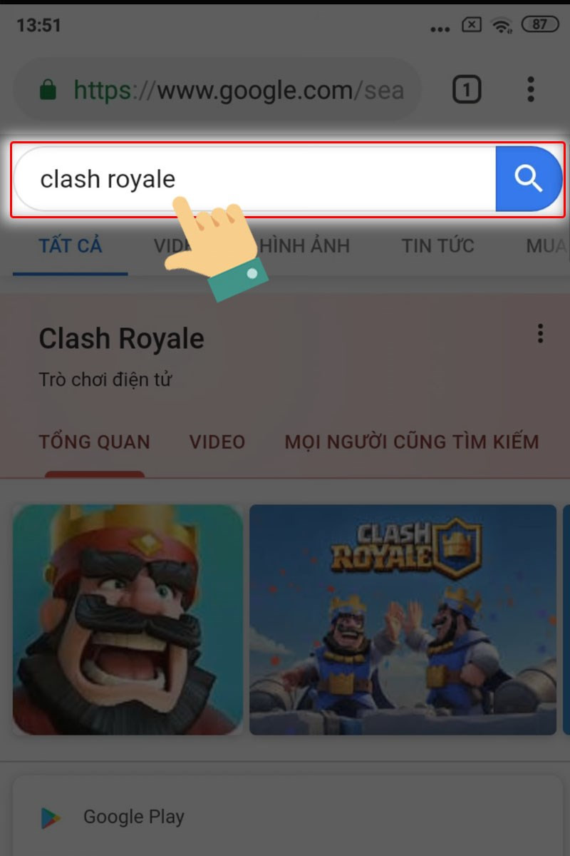 Tìm kiếm Clash Royale trên CH Play