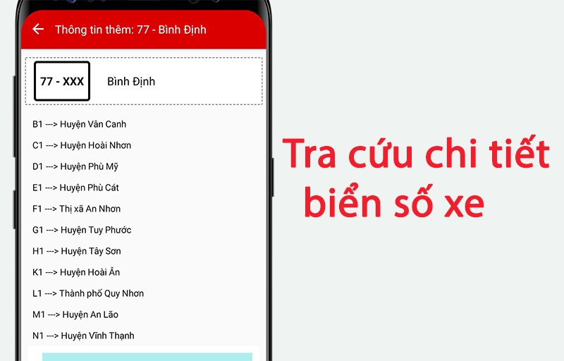 Tra cứu chi tiết biển số xe trong nước