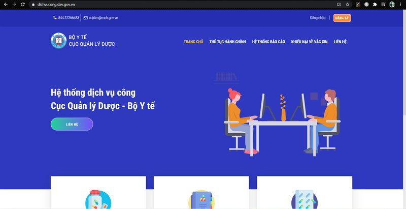 Truy cập Cục Quản lý Dược