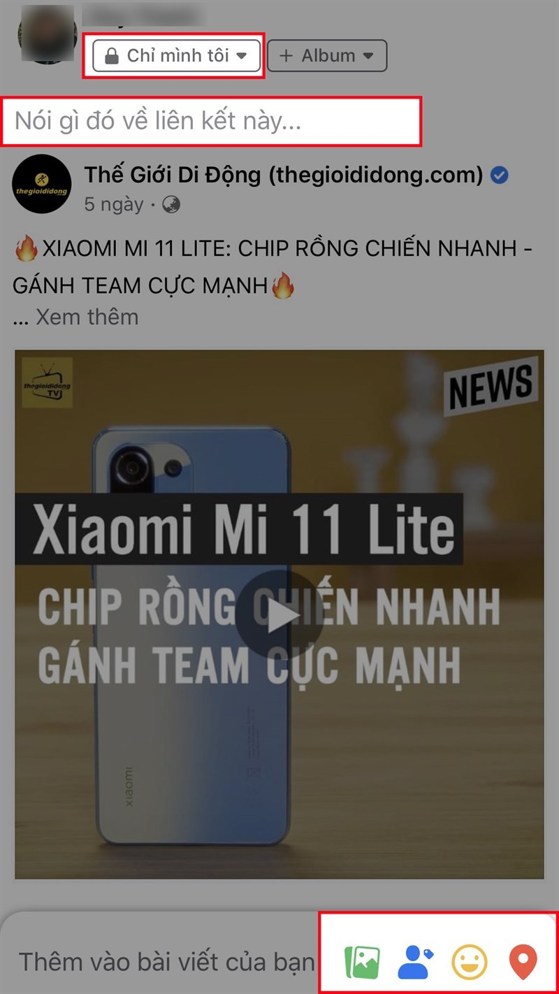 Tùy chỉnh bài chia sẻ video trên Facebook