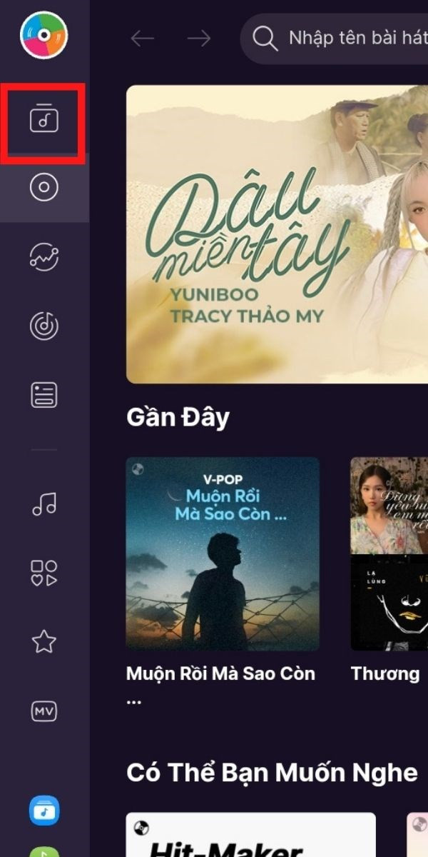 Vào trang cá nhân trên Zing MP3