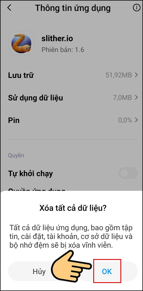 Xóa dữ liệu