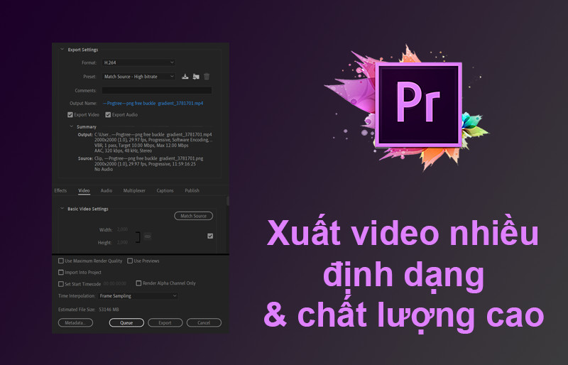 Xuất video chất lượng cao