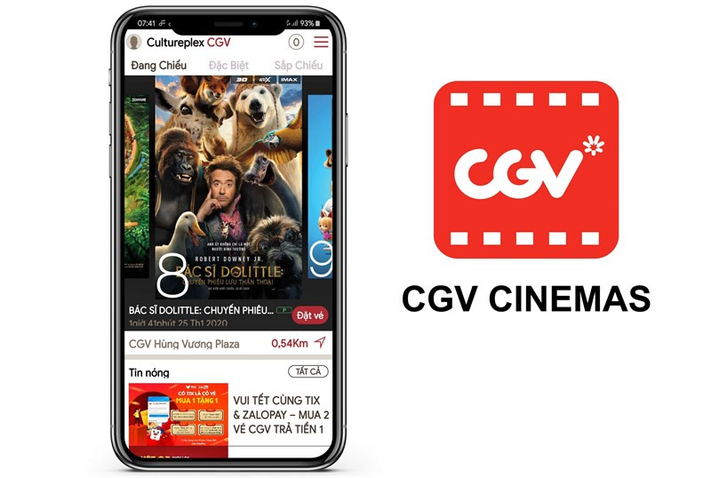 Đặt vé xem phim CGV dễ dàng với ứng dụng CGV Cinemas