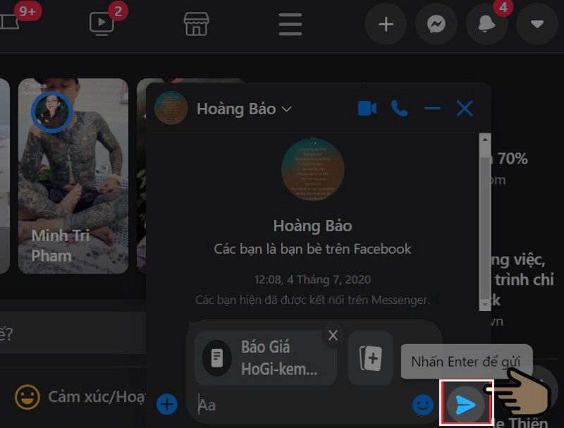 Hướng Dẫn Chia Sẻ File Qua Facebook Messenger Trên Điện Thoại Và Máy Tính