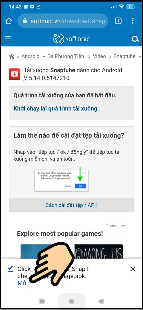 Hướng Dẫn Chi Tiết Cách Tải và Cài Đặt Snaptube APK Cho Android