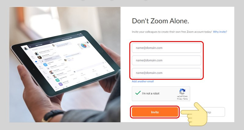 Alt: Mời bạn bè tham gia Zoom Meeting