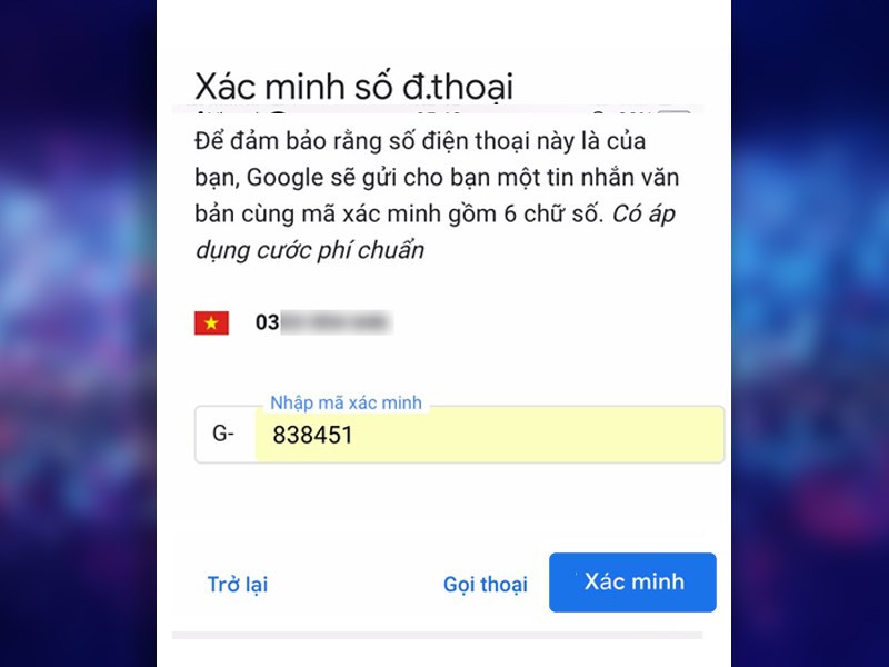 Alt: Nhập mã xác minh Gmail