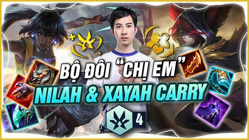 alt: Nilah và Xayah - Cặp đôi carry mạnh mẽ trong DTCL 9.5