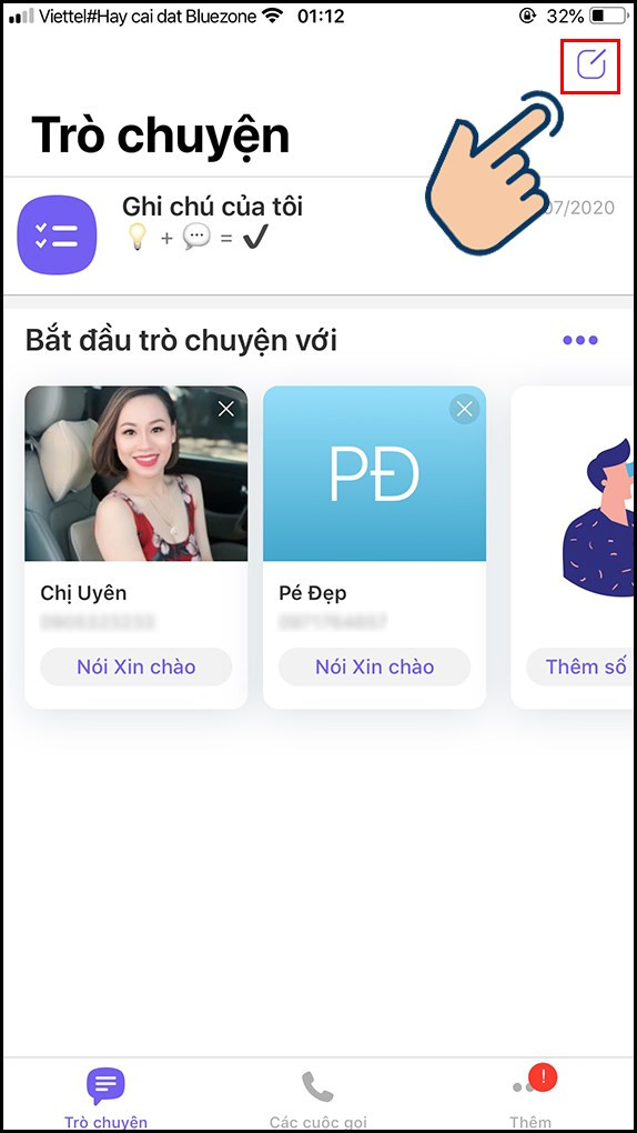 alt: Tạo nhóm chat Viber trên điện thoại