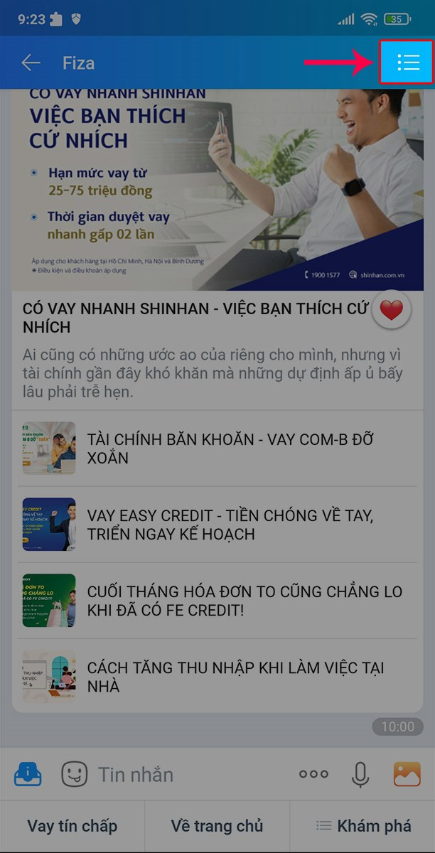 alt text: Biểu tượng ba chấm trên Zalo