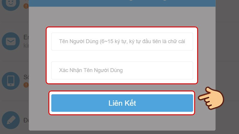 alt text: Giao diện đặt tên người dùng Mihoyo