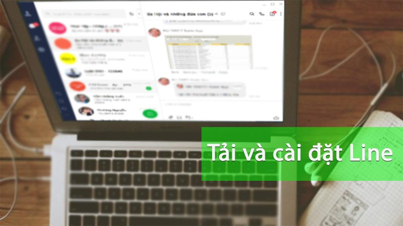 alt text: Giao diện ứng dụng Line trên máy tính