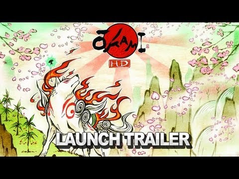 alt text: Okami HD với hình ảnh nữ thần sói Amaterasu