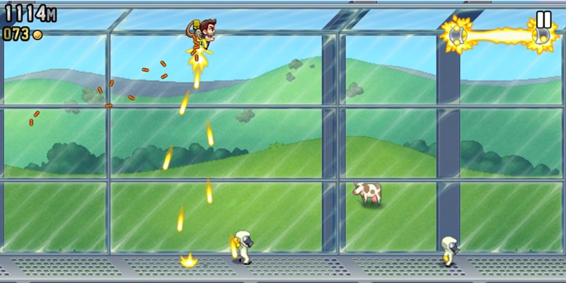 Barry Steakfries bay lượn bằng jetpack