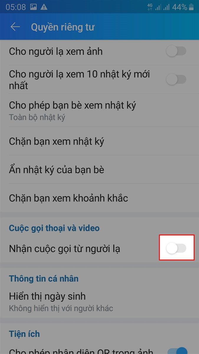 Bật lại cuộc gọi