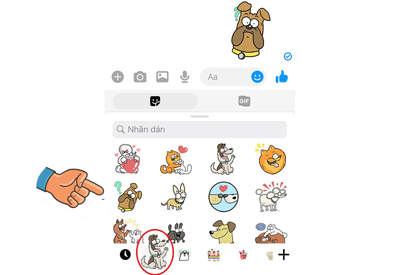 Bộ sticker vừa được tải 