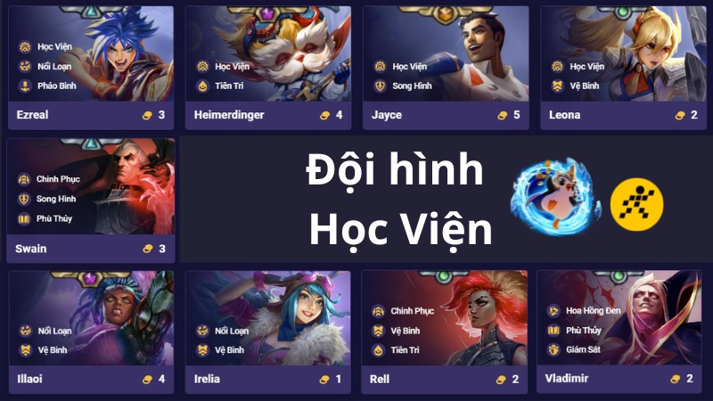 Cách chơi đội hình Học Viện DTCL Mùa 13