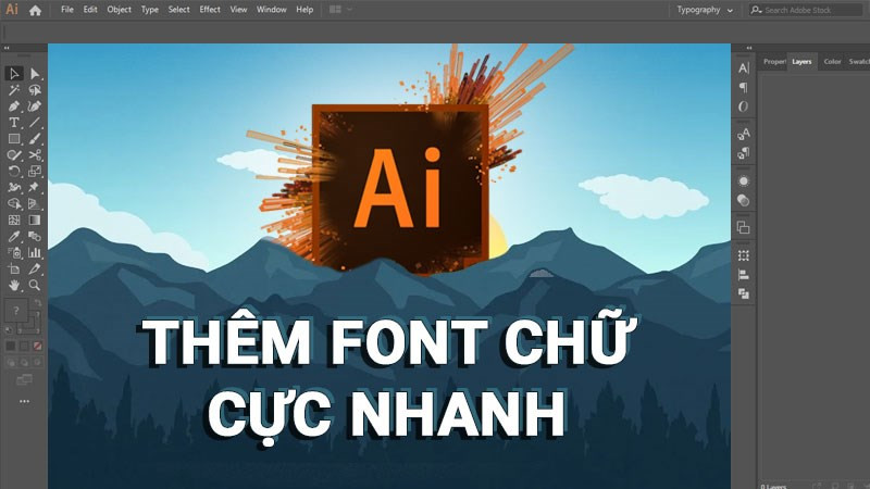 Cách thêm font chữ vào Illustrator