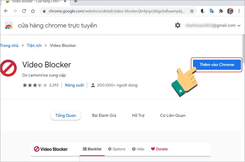 Cài đặt video Blocker