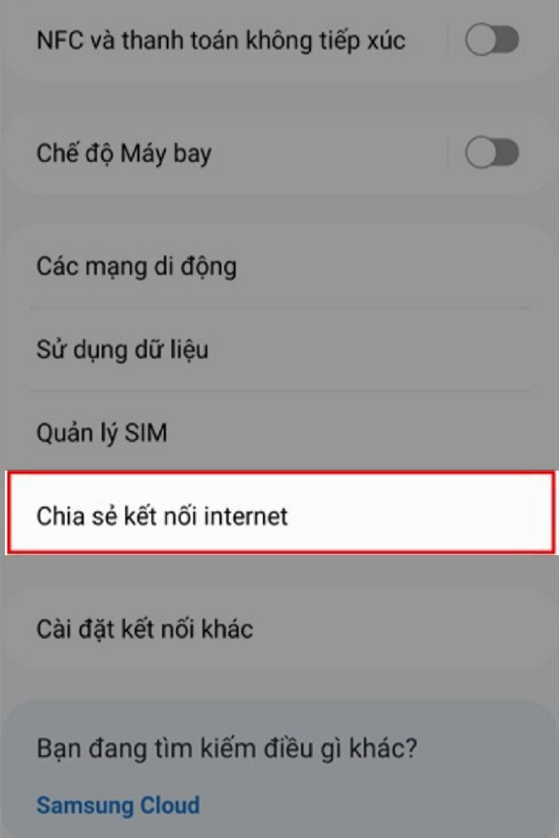 Chia sẻ kết nối Internet