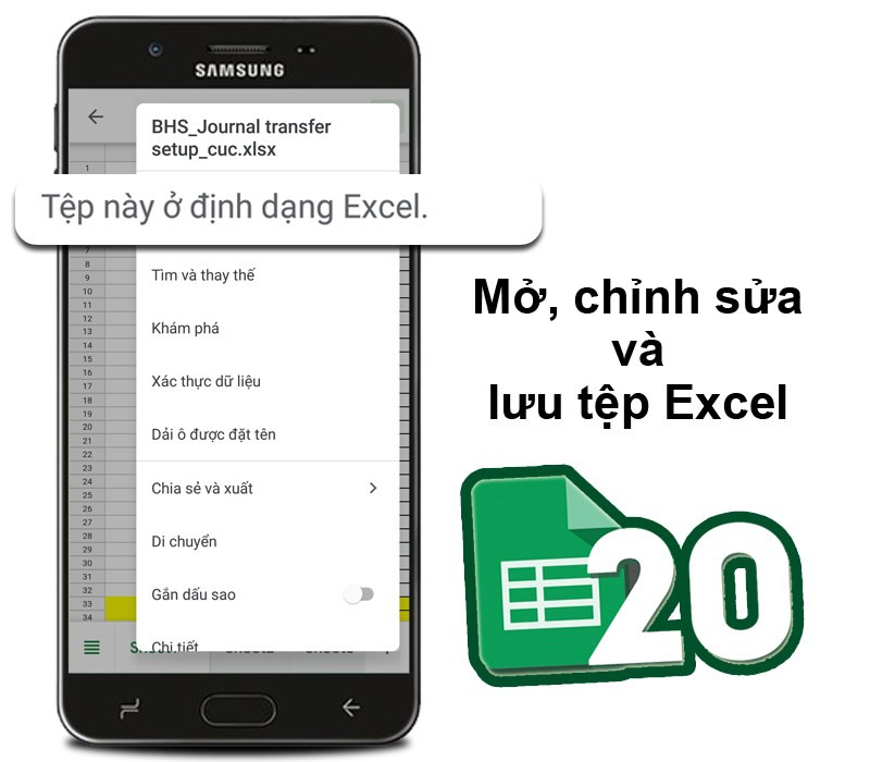 Chỉnh sửa và lưu tệp Excel trên Google Trang tính