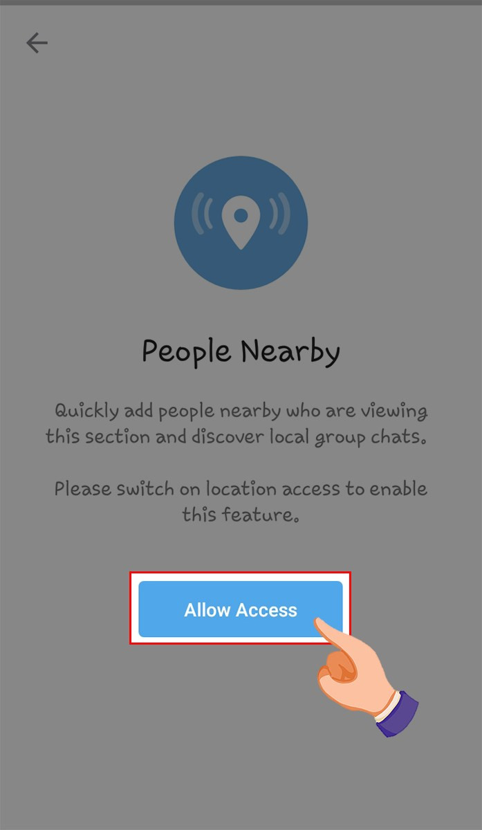 Cho phép Telegram truy cập vị trí