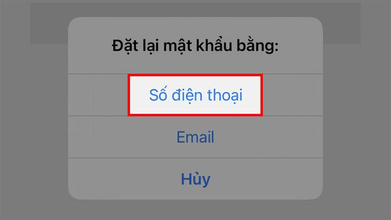 Chọn số điện thoại